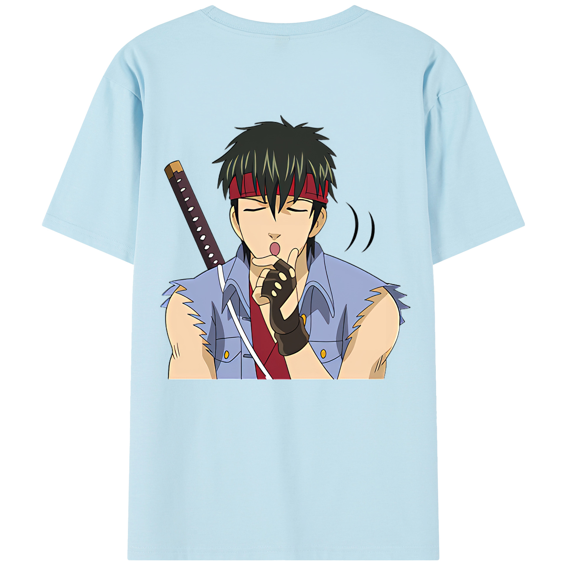 （画像用） ぎんたま 坂田銀時（さかたぎんとき） 神楽 志村新八（しむら しんぱち） GINTAMA Sakata Gintoki Kagura Shimura Shinpachi 綿100％半袖Tシャツ（背面プリント）